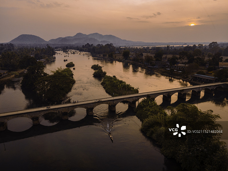 空中看老挝图片素材