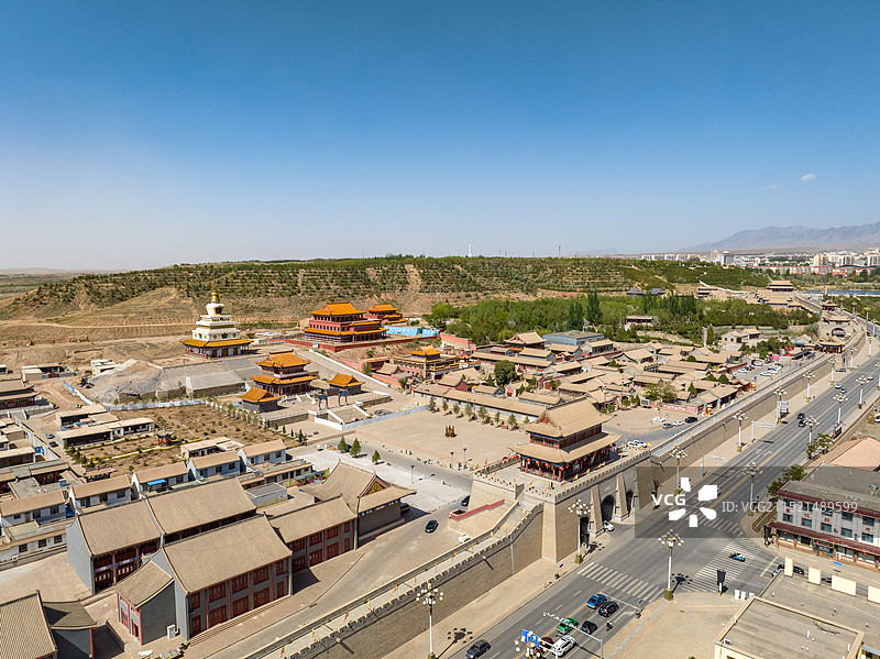 航拍阿拉善左旗定远营图片素材