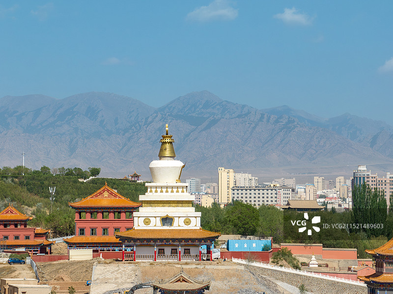 航拍阿拉善左旗定远营图片素材