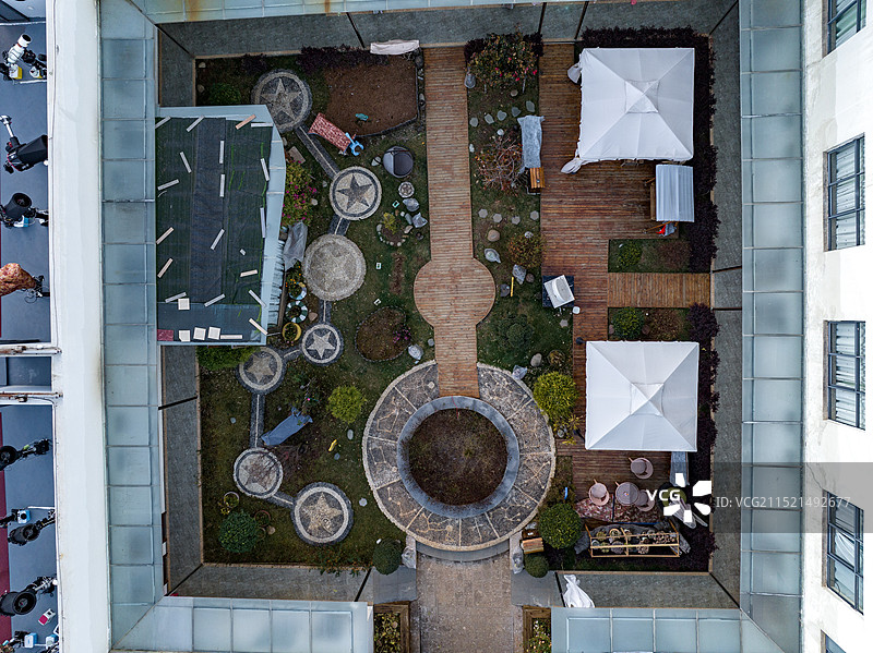 航拍云南丽江双子天文庄园图片素材