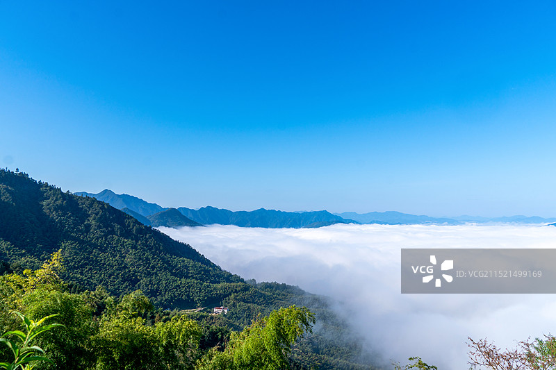 九华山小天台云海图片素材