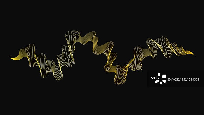 奢华金色波浪的抽象背景图片素材