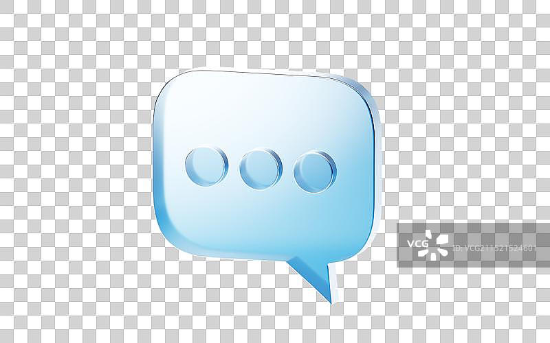 蓝色透明方形图标三维渲染图片素材