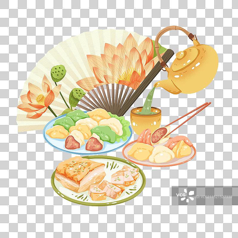 冬季饺子粥组合素材图片素材