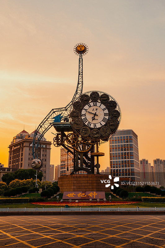 天津世纪钟图片素材