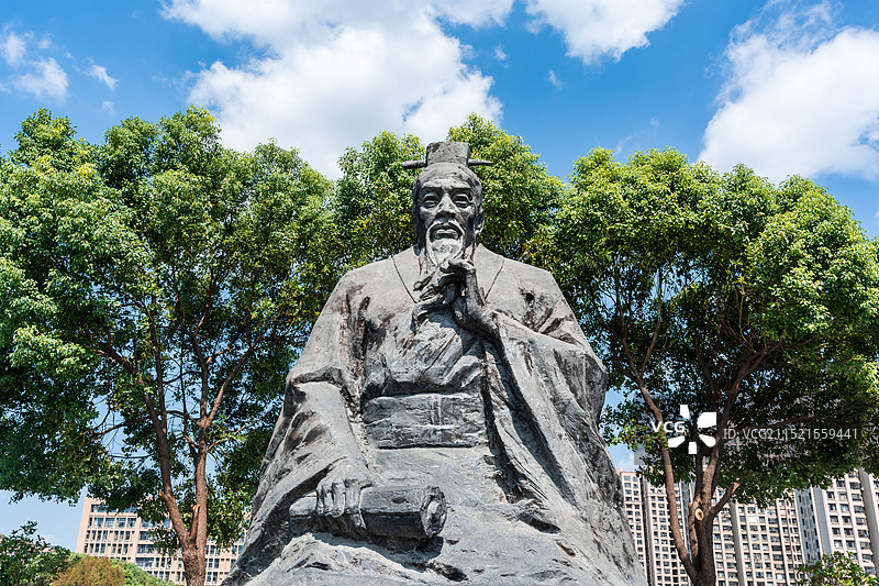 孙武像 孙子兵法 孙武纪念园孙武墓图片素材