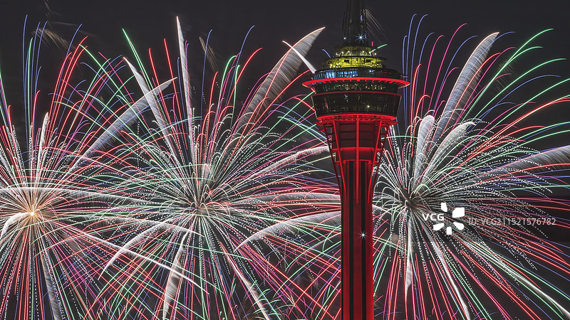 2024澳门烟花节.澳门观光塔图片素材