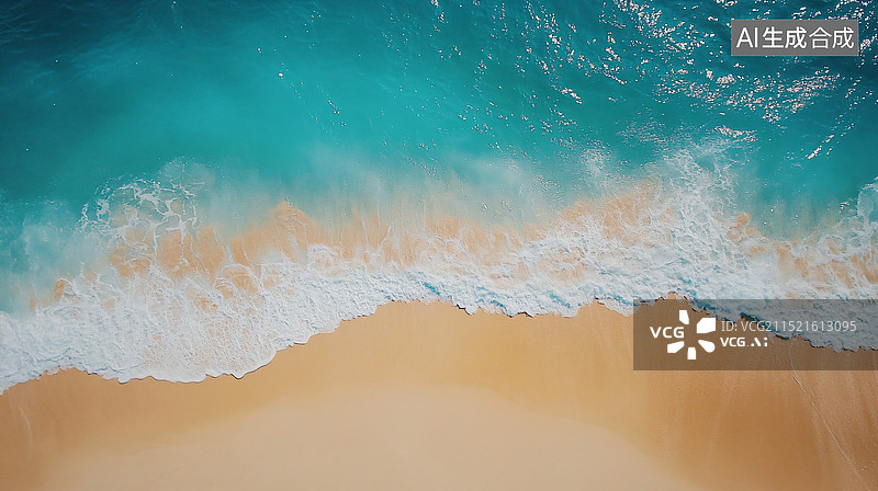 【AI数字艺术】海滩和海洋全景图片素材