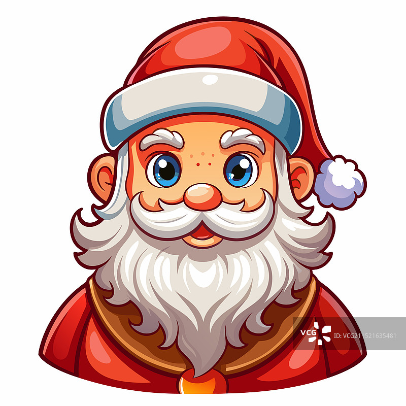 可爱的圣诞老人脸图片素材