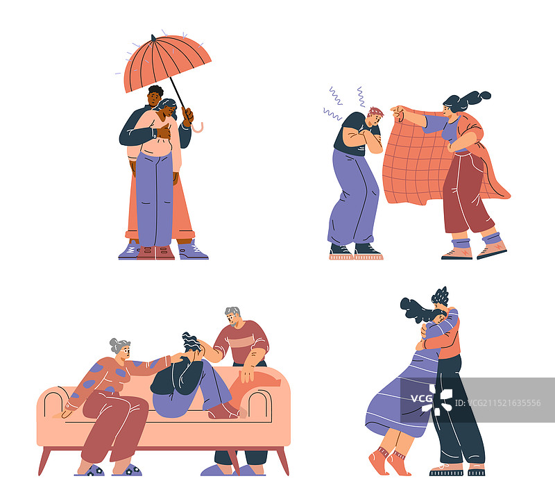 表达同情心的角色图片素材