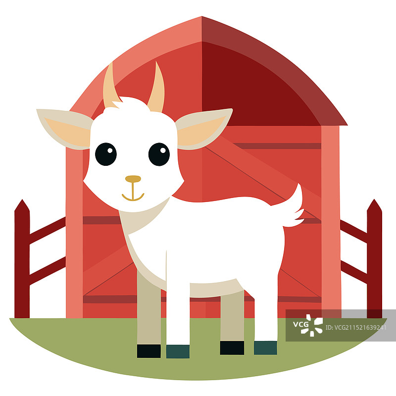 谷仓里的小山羊图片素材