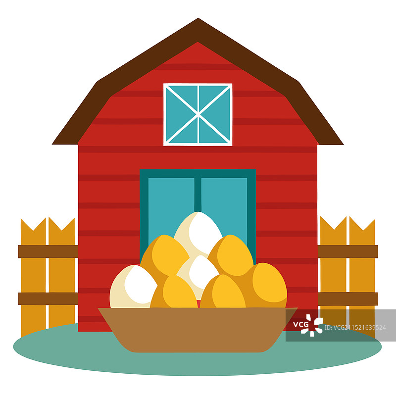 谷仓里鸟巢中的鸡蛋图片素材