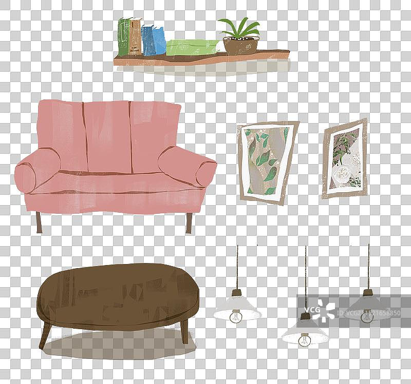 家居用品插画元素图片素材