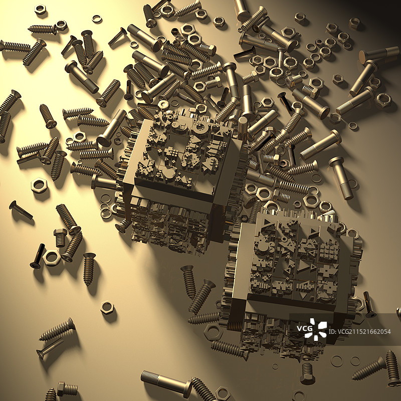 机械材料和螺丝图片素材