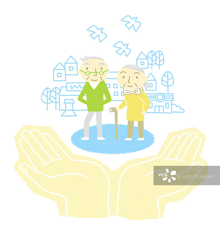 保护老年人图片素材