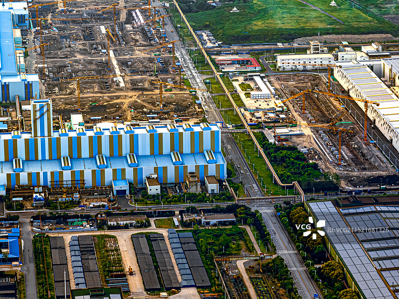 上海宝钢 成品仓库 吴淞创新城 宝山钢铁厂城市工业遗存 工业锈带 上海南北转型发展 宝武钢铁图片素材