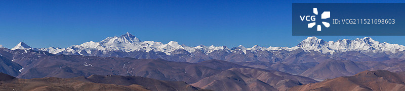 加乌拉山口观珠峰全景图片素材