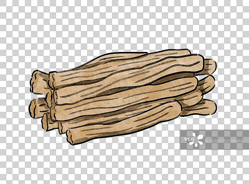 中医药材中药党参手绘风格国风插画元素图片素材