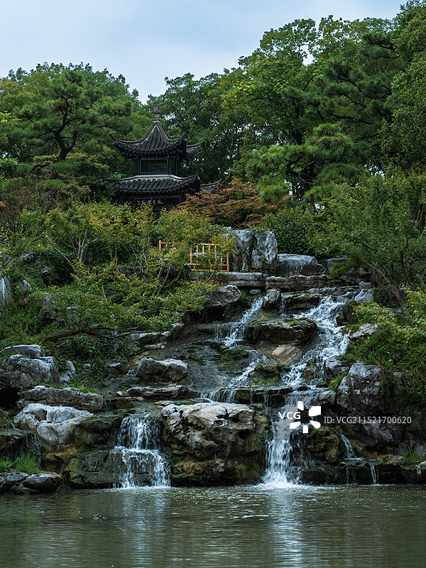 扬州瘦西湖景区-石壁流淙图片素材