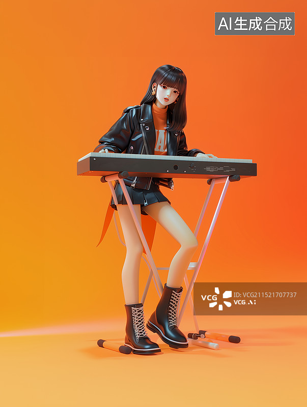 【AI数字艺术】音乐人物图片素材