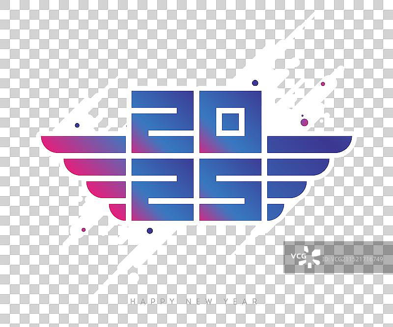 未来主义2025新年动态飞翼图片素材