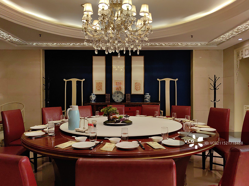 中式餐厅包间图片素材
