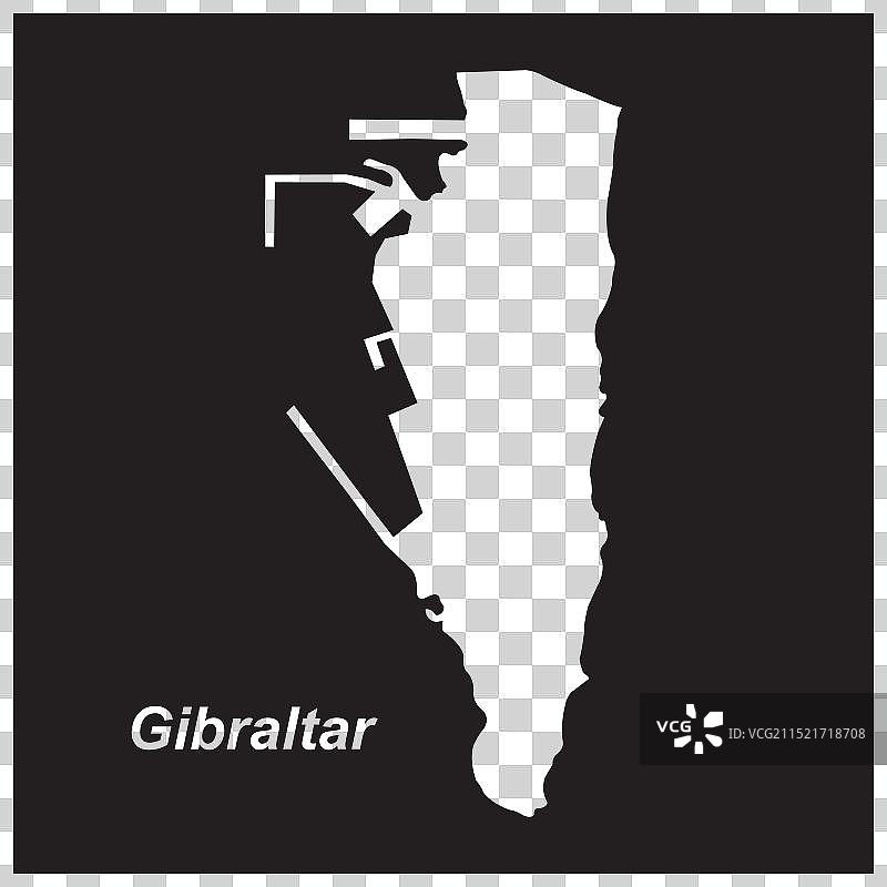 直布罗陀地图图标图片素材