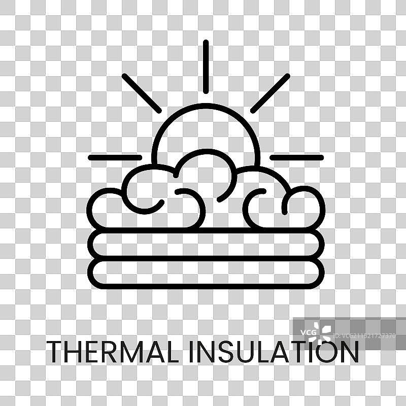 具有可编辑功能的热绝缘线图标图片素材