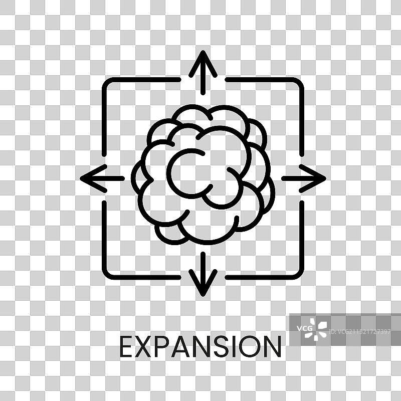 具有可编辑描边的延长线图标图片素材