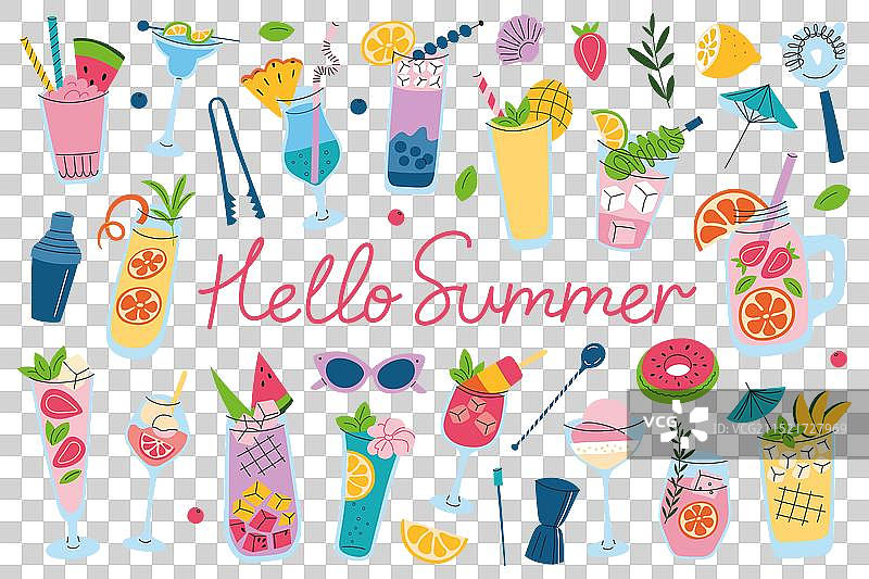 夏季饮品合集图片素材