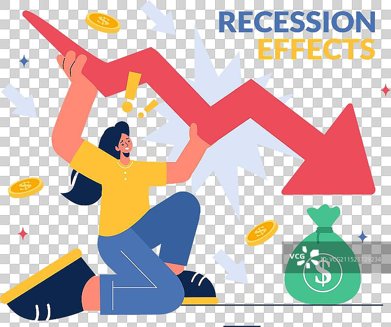 经济衰退对经济的影响图片素材