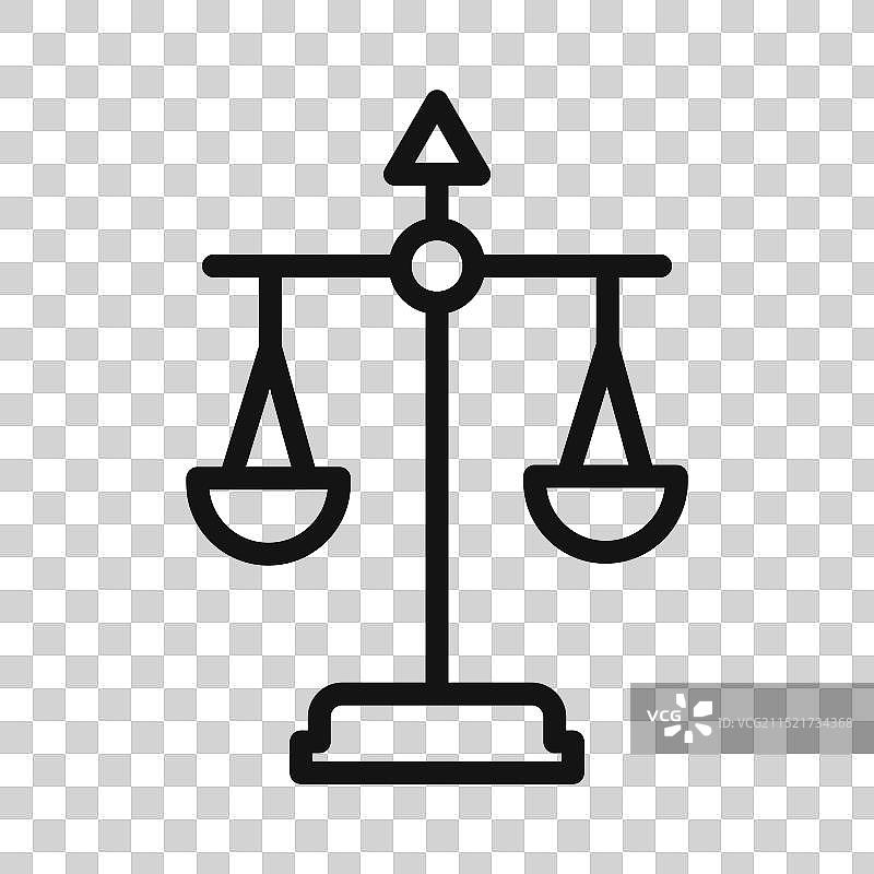 法律公正与平等天平图标图片素材