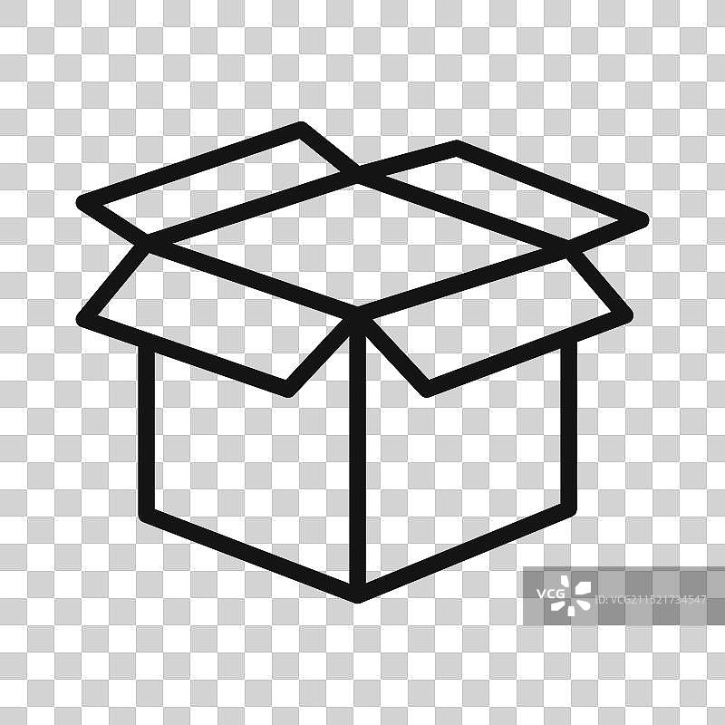 适合包装和搬运的储物箱图标图片素材