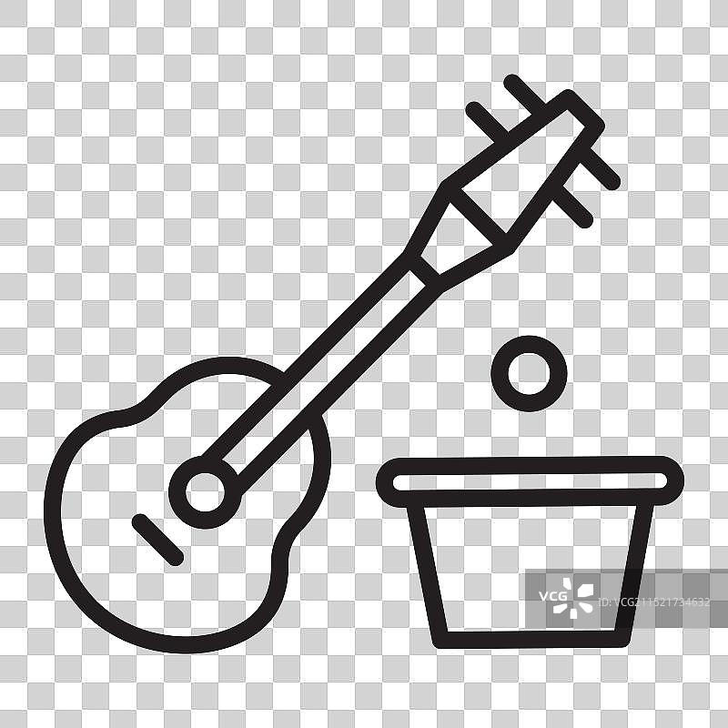 街头艺人表演标志，适合城市主题图片素材