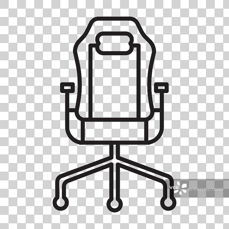 符合人体工程学的游戏椅图标图片素材