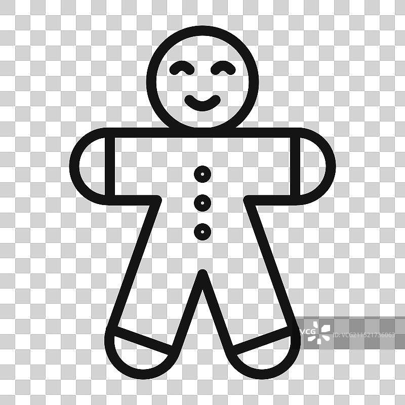 节日姜饼人图标包图片素材