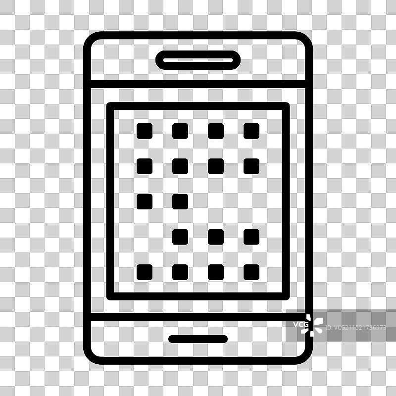 适用于移动UI的智能手机刘海图标图片素材