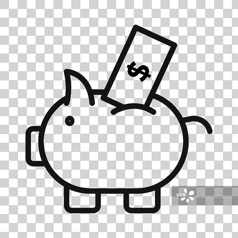 金融储蓄罐图标图片素材