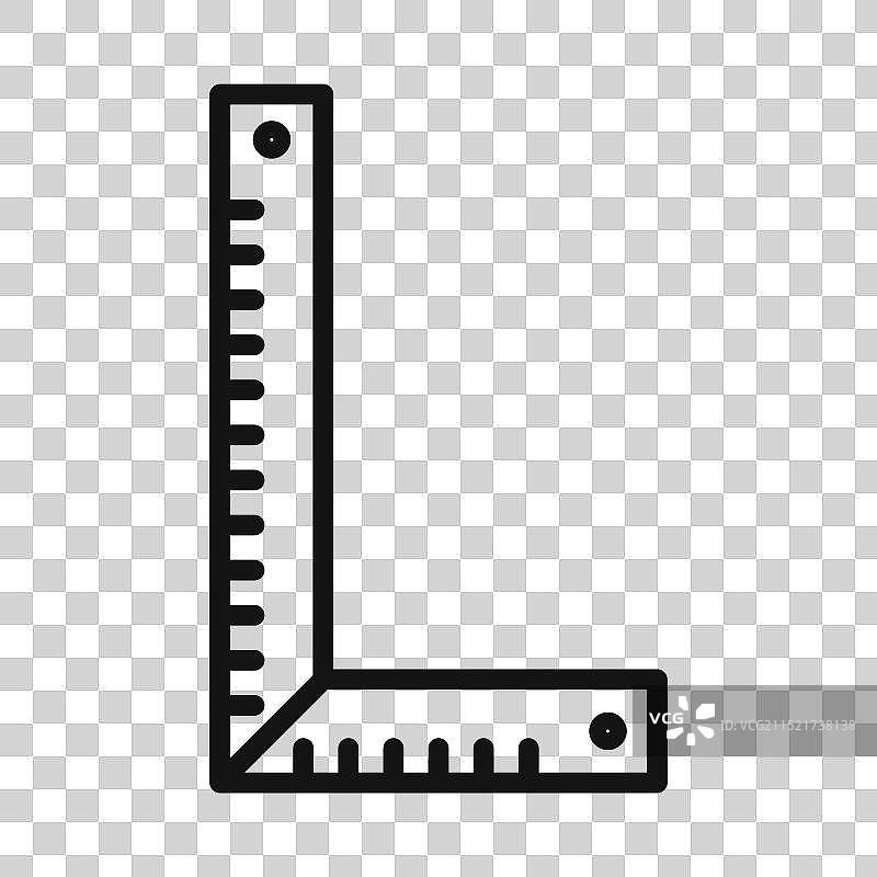 用于测量和设计的组合标尺图标图片素材