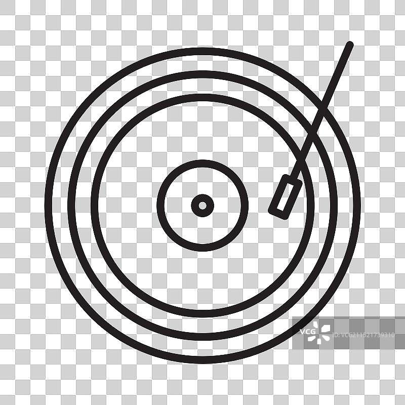 复古黑胶唱片音乐图标图片素材