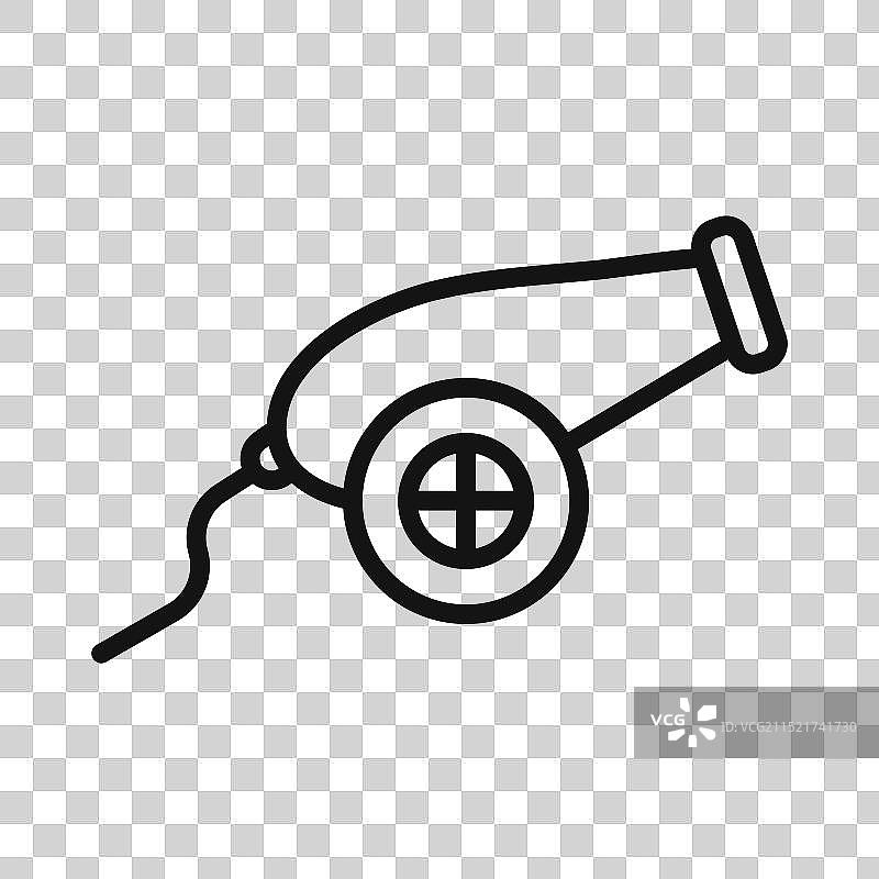 黑色线条火炮图标图片素材