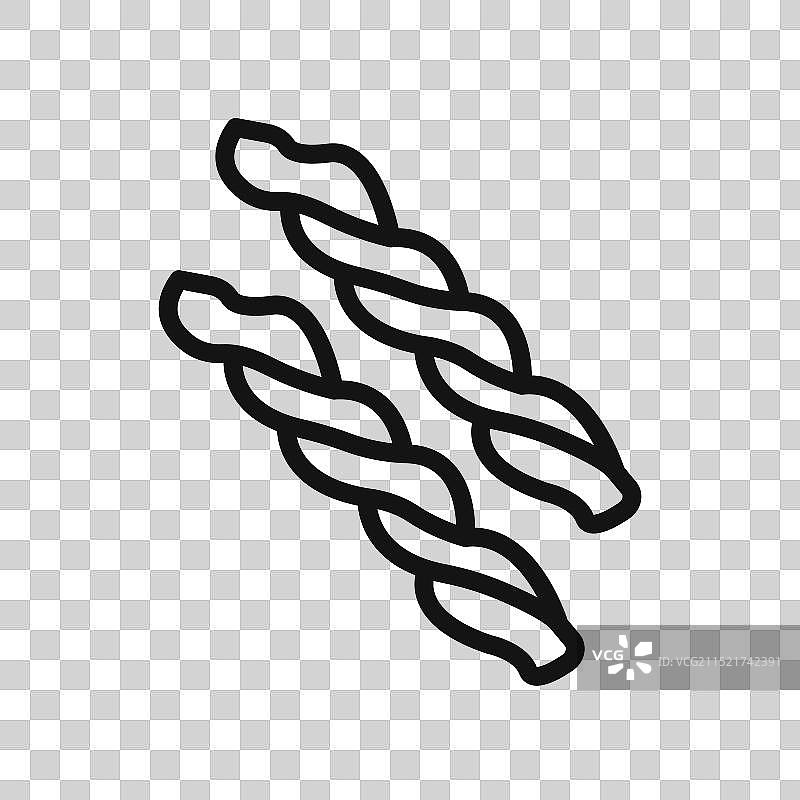 双子座图标黑色线条艺术图片素材