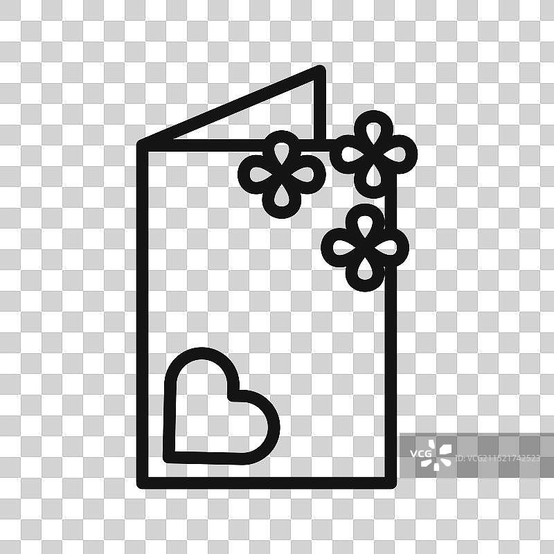 黑色线条贺卡图标图片素材