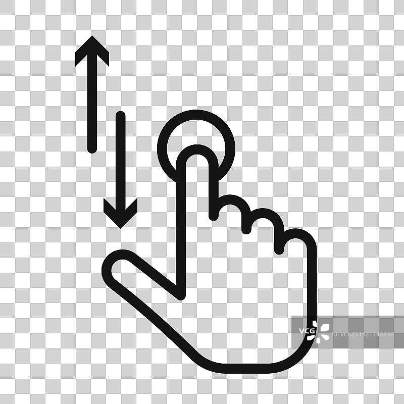 垂直滑动图标黑色线条图片素材