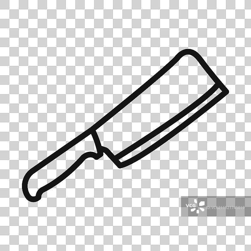 厨师刀烹饪黑色线条图标图片素材