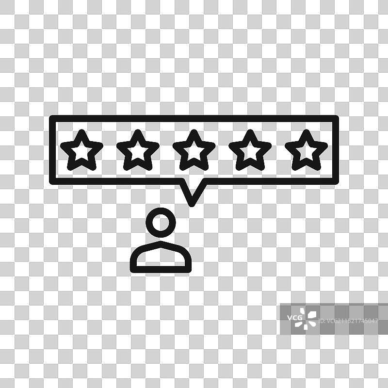 客户产品评分图标黑色线条艺术图片素材