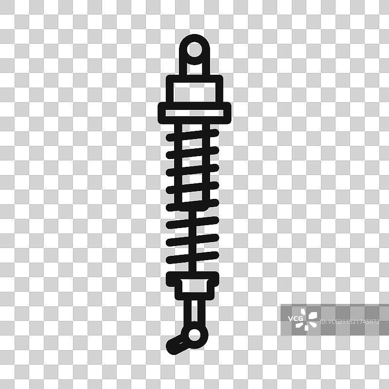 阻尼器黑色线条艺术图标图片素材