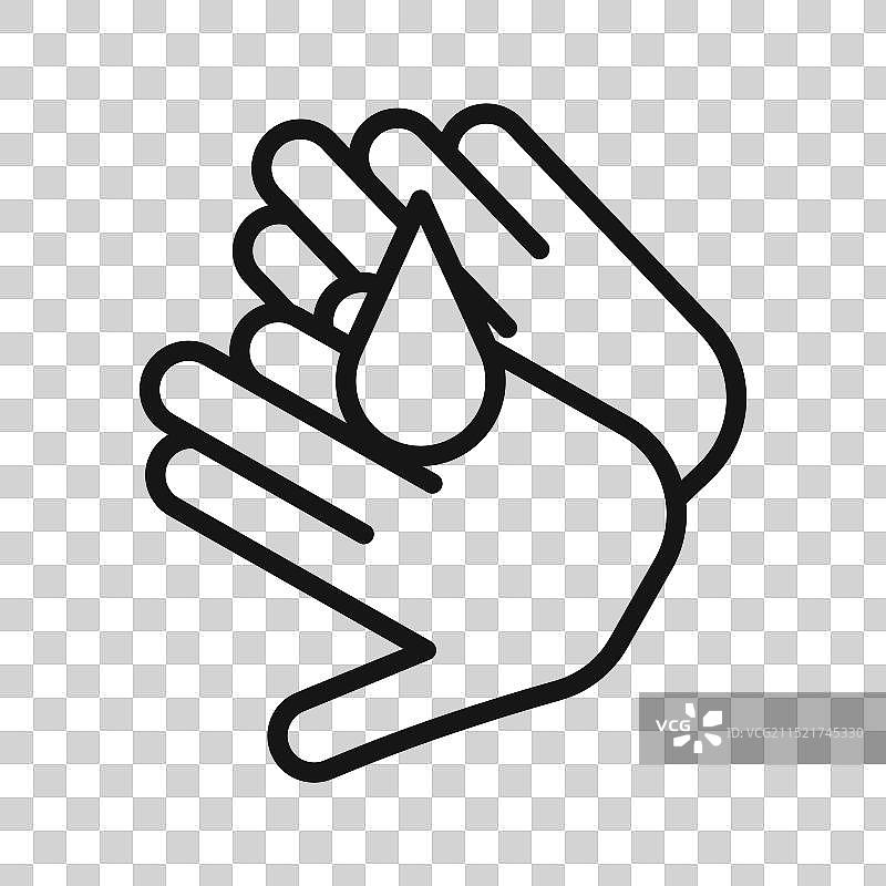 洗手液图标黑色线条艺术图片素材