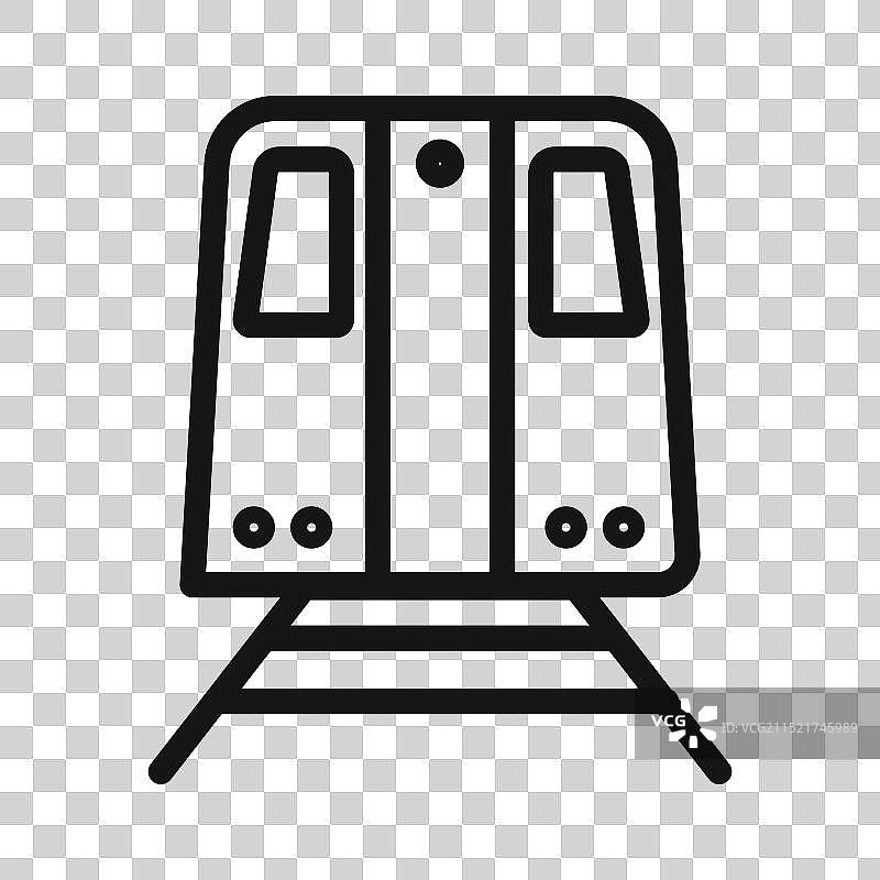 地铁图标黑色线条艺术图片素材