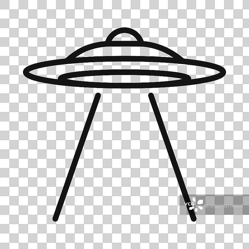 不明飞行物飞行图标黑色线条艺术图片素材